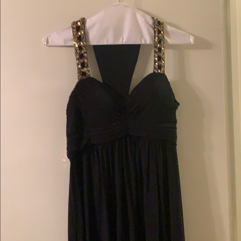 Gorgeous black and gold jeweled dress